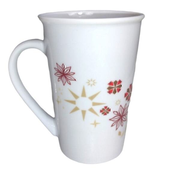 Starbucks 2013 Winter Poinsettia Tapered Coffer/Tea Mug Collectible - Picture 3 of 5
